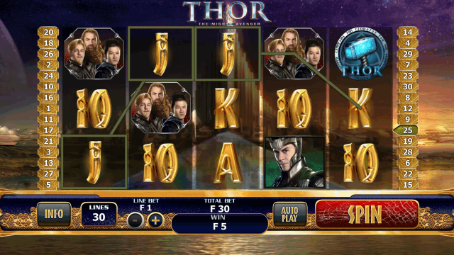 Игровой интерфейс Thor: The Mighty Avenger 2