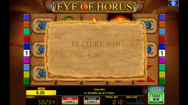 Характеристики слота Eye Of Horus 10
