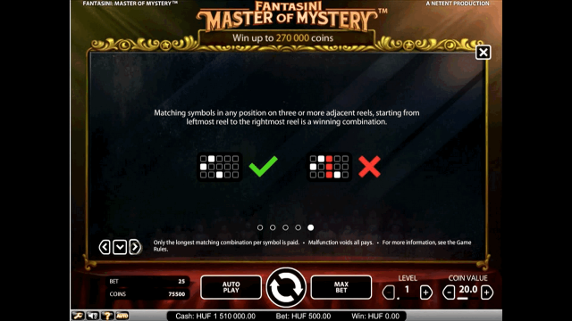 Игровой интерфейс Fantasini: Master Of Mystery 4