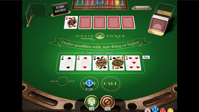 Характеристики слота Oasis Poker Professional Series 6