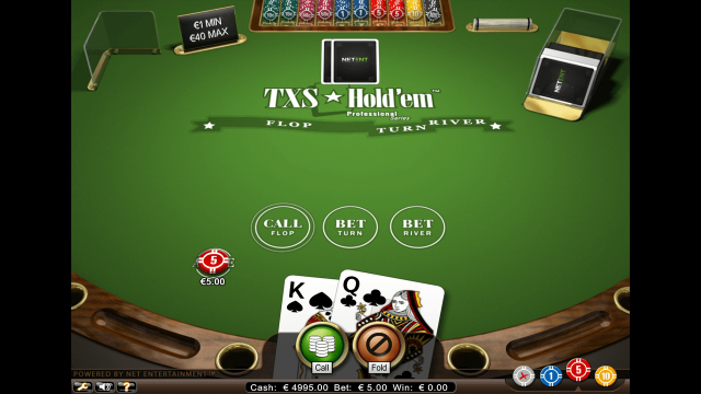 Игровой интерфейс TXS Hold'em Pro Series 4