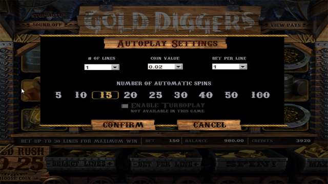 Бонусная игра Gold Diggers 1