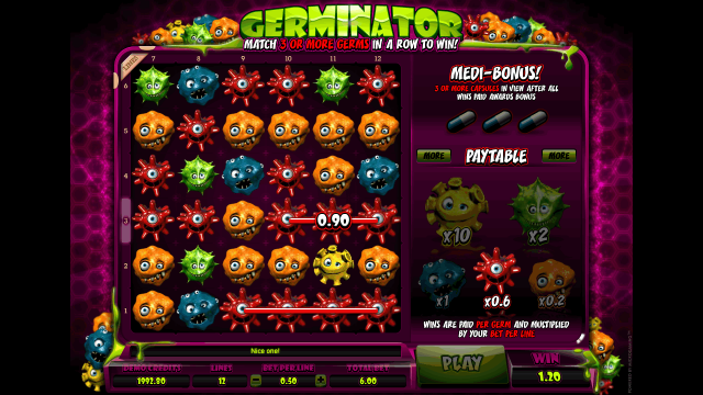 Характеристики слота Germinator 6
