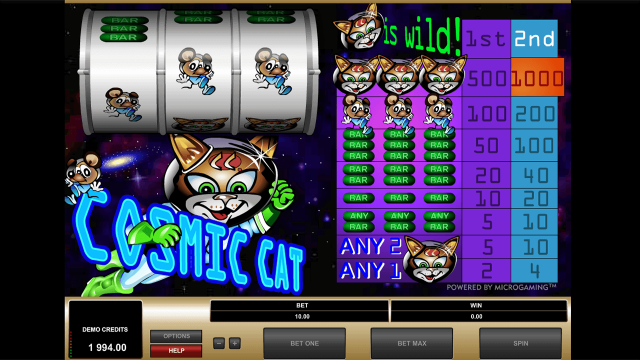 Игровой интерфейс Cosmic Cat 6