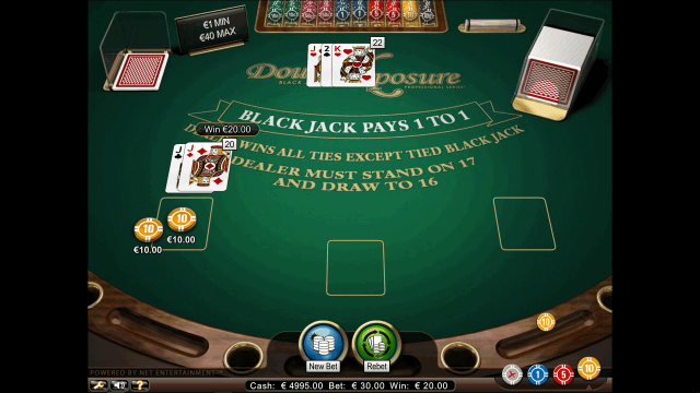 Бонусная игра Double Xposure Blackjack Pro Series 9