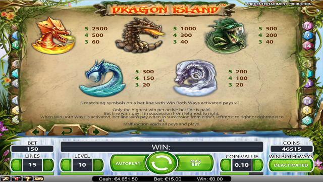 Игровой интерфейс Dragon Island 7
